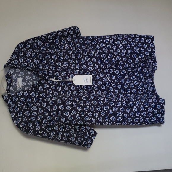 Universal Works Road Shirt In Navy Organic Flower Cotton - Picture 10 of 11